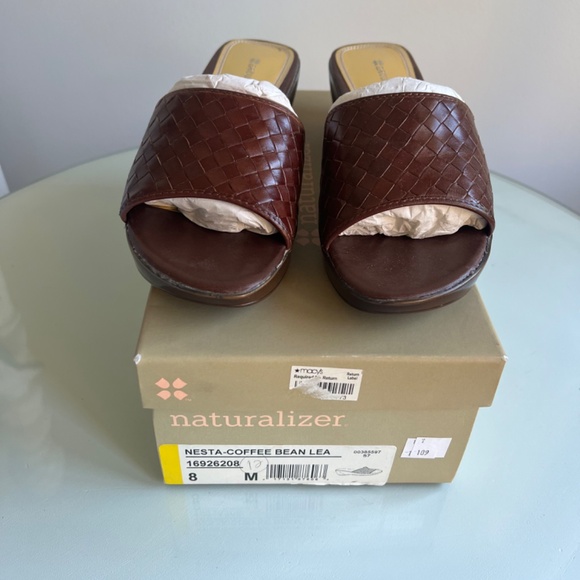 Naturalizer 8M Nesta Coffee Bean Lea Wedge Shoes - Picture 2 of 6